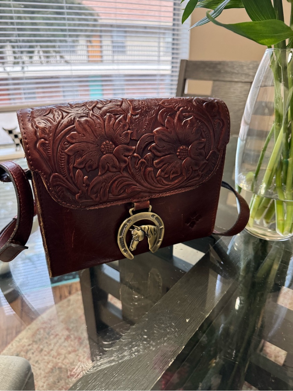 Patricia Nash Horse Charm Leather Crossbody